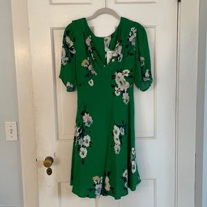 Green floral print NWT Free People dress